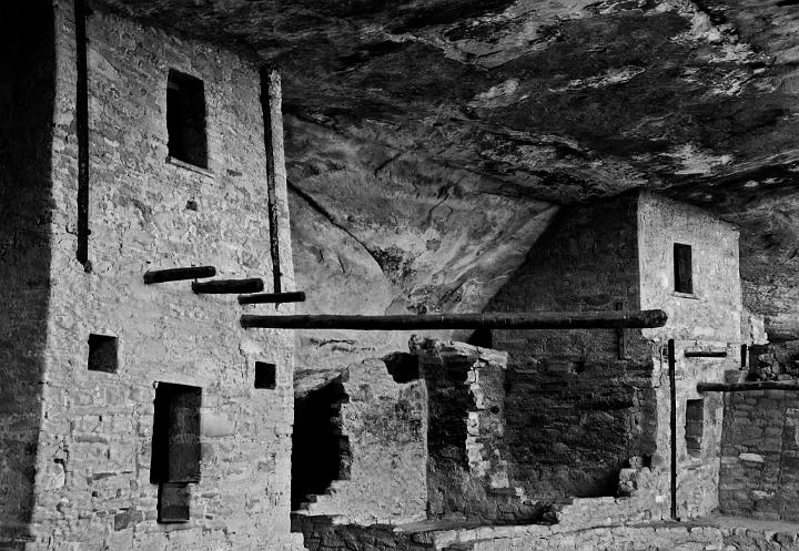 Mesa Verde Balcony   House 1156 bw.jpg